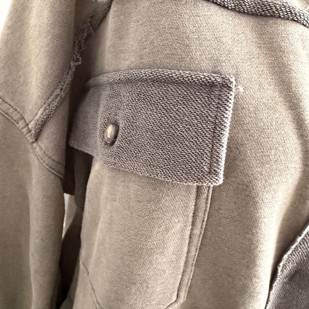 12th Tribe Charlie Shirt Jacket Olive Green‎ Oversized Shacket BWT424 One Size - Picture 5 of 8